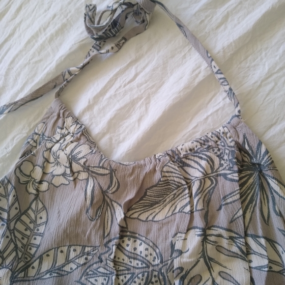 NWT Green and Taupe full length trapeze dress size 3X - Picture 2 of 7